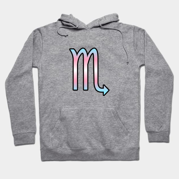 Scorpio Trans Pride Symbol Hoodie by SillyStarlight